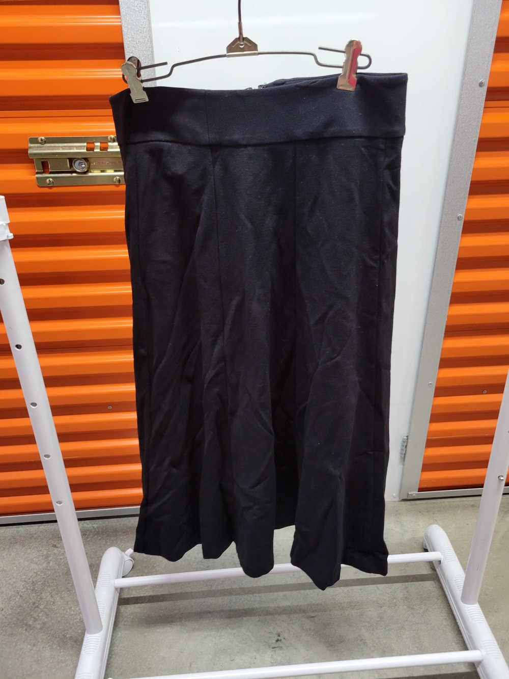 Coldwater Creek Black A-Line Maxi Skirt with Wide Waistband